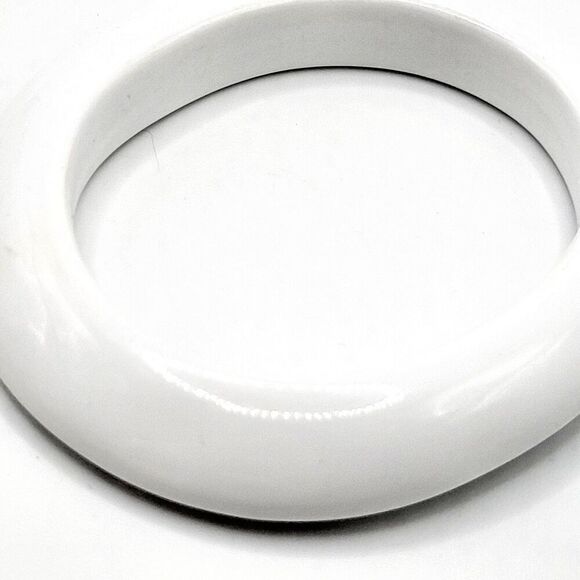 Chunky Asymmetrical Acrylic Bangle Bracelet 7in - Picture 3 of 4